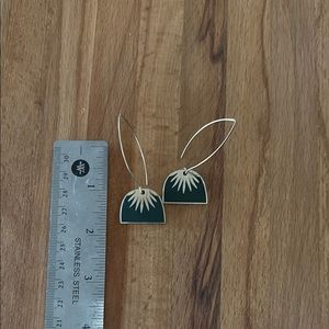 Green and gold Earrings